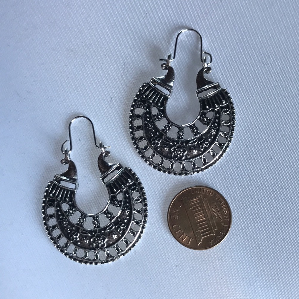 New! Bohemian Silver Drop Earrings - Picture 11 of 14